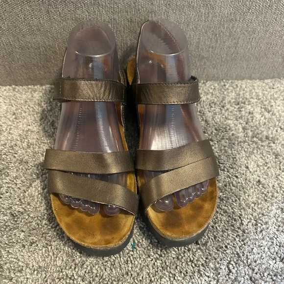 Naot Women's Metallic Brown Sandals - Picture 2 of 7